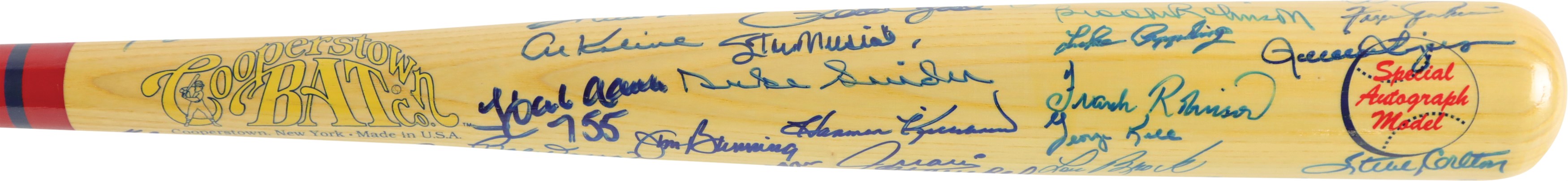 - Hall of Famer Multi-Signed Bat - 51 Signatures w/Aaron, Mays, Snider, Berra & Musial (JSA)