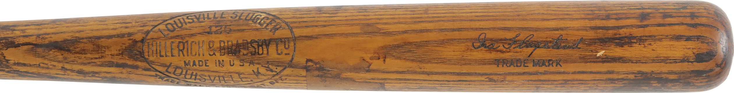 - Mid-1920s Ira Flagstead Boston Red Sox Game Used Side-Written Bat