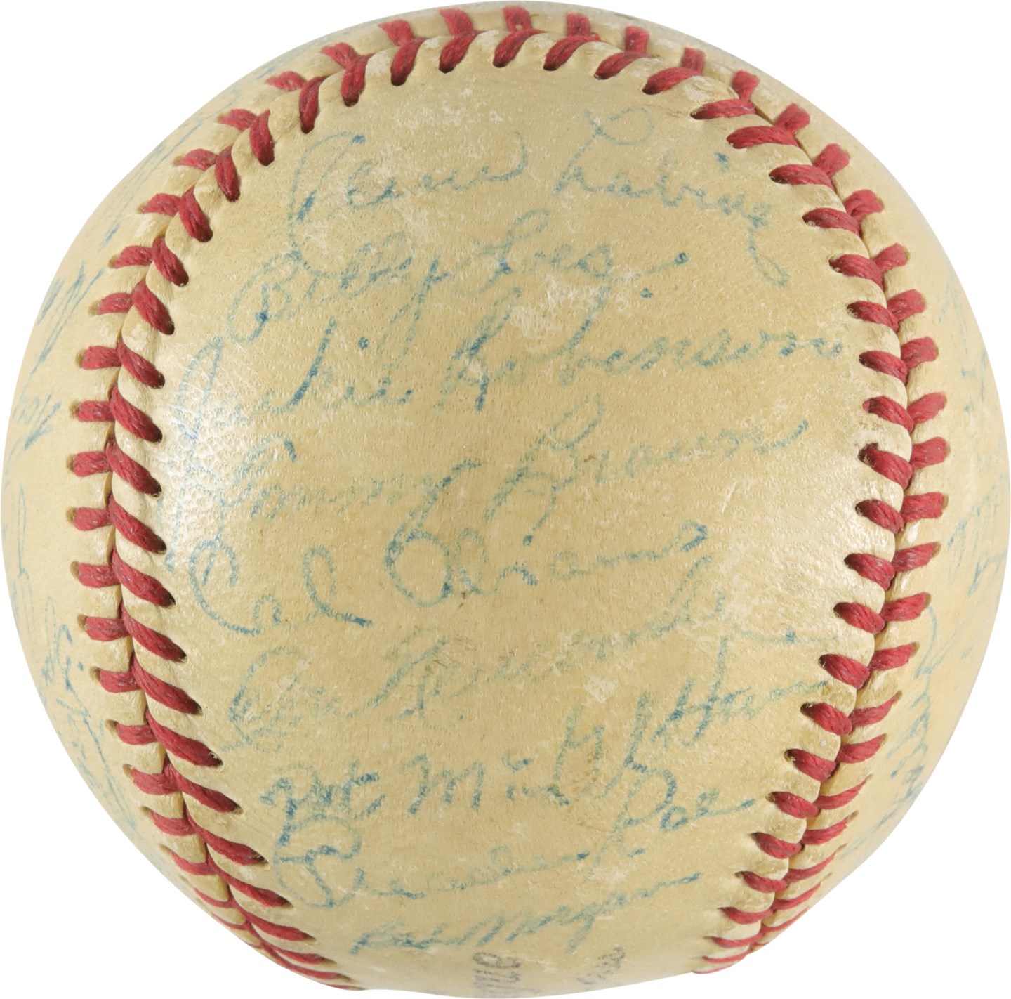 - 1950 Brooklyn Dodgers Team-Signed Baseball w/Robinson & Campanella (PSA)