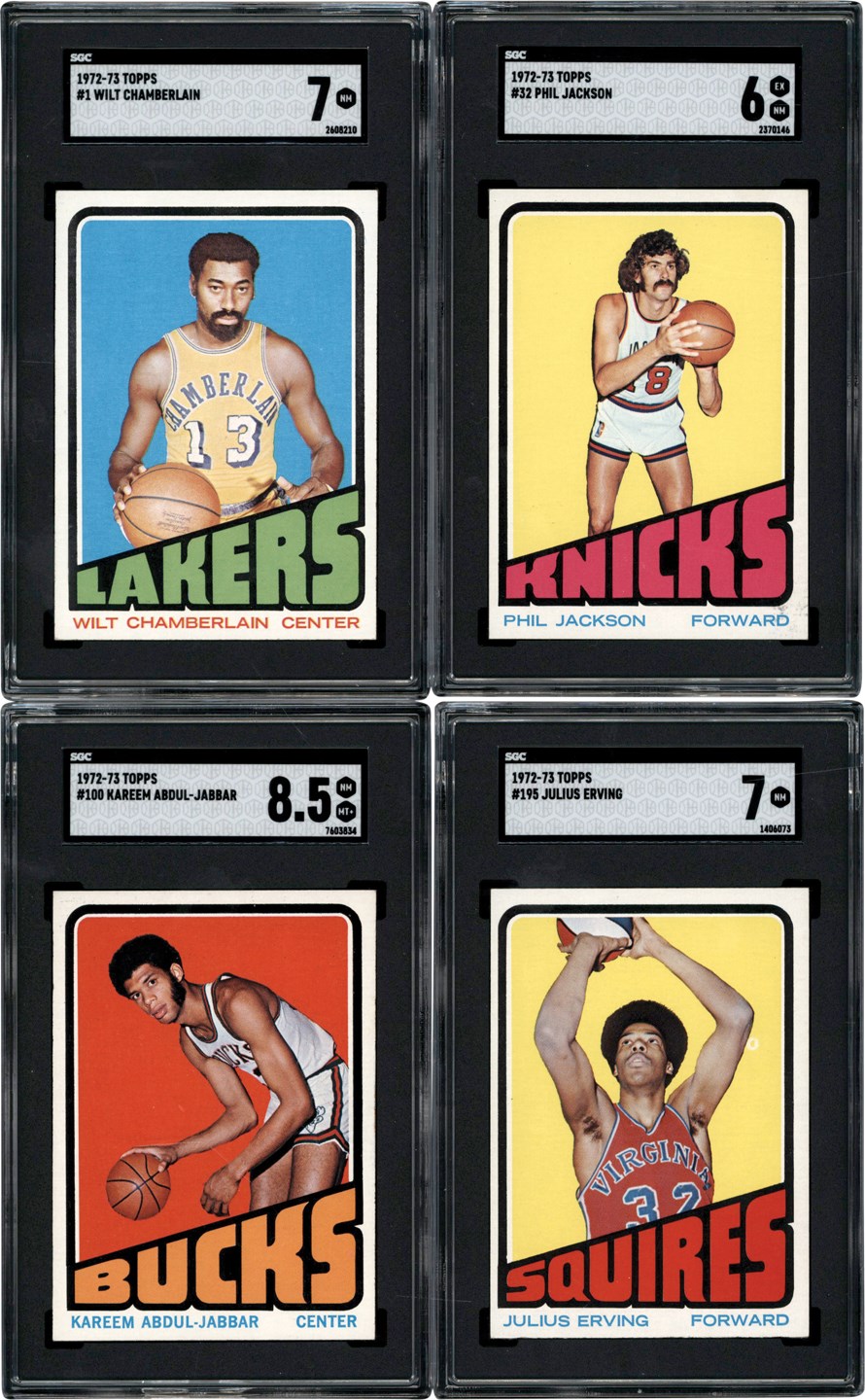 - 1972-1973 Topps Basketball Complete Set w/SGC 7 Julius Erving Rookie (264)