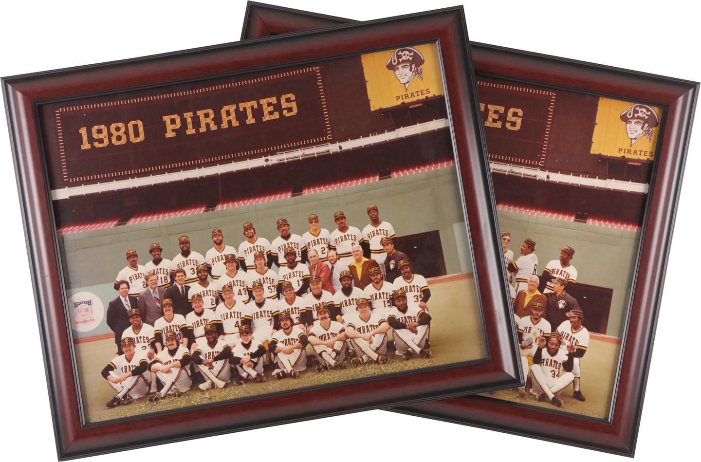 Clemente and Pittsburgh Pirates - 1980 Pittsburgh Pirates "Obscene" and Regular Large-Format Team Photographs (2)