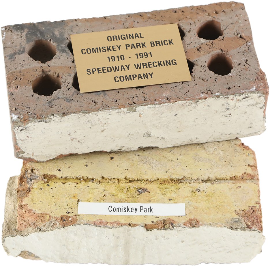 Baseball Memorabilia - Two Original Comiskey Park Bricks