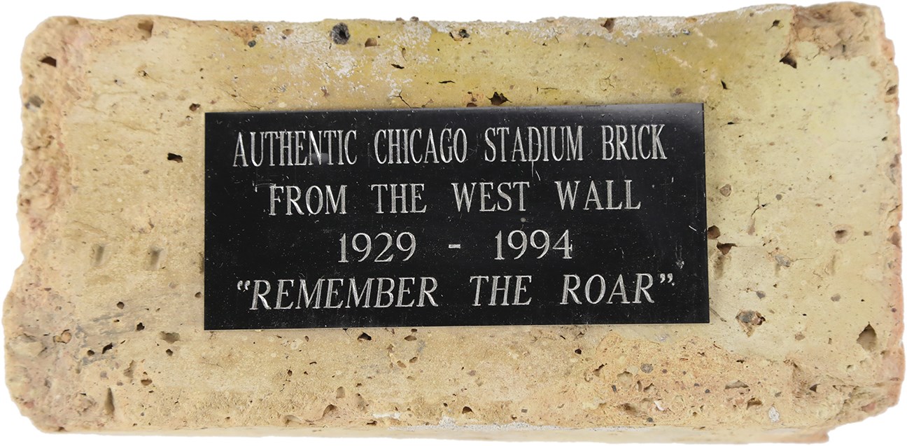 Baseball Memorabilia - Original Chicago Stadium Brick