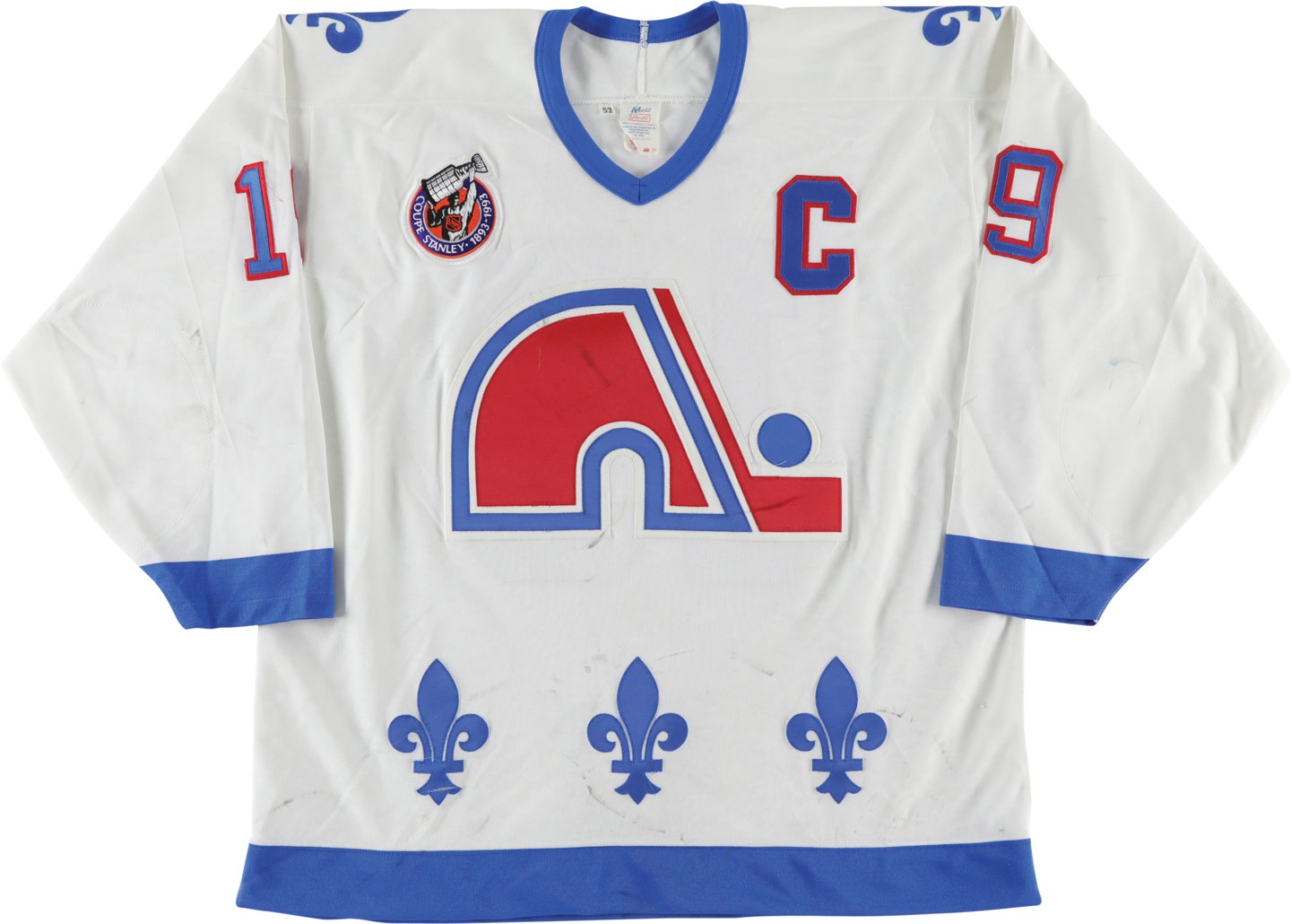 - 1992-93 Joe Sakic Quebec Nordiques Game Worn Jersey
