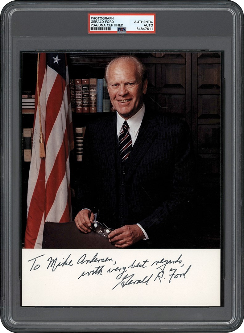 Rock And Pop Culture - Gerald Ford Signed Photograph (PSA)