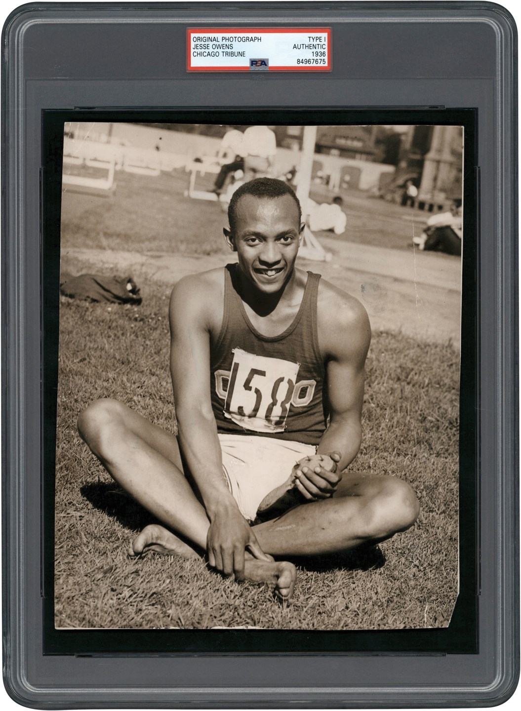 Vintage Sports Photographs - Circa 1936 Jesse Owens Photograph - Gold Medal Olympic Era (PSA Type I)