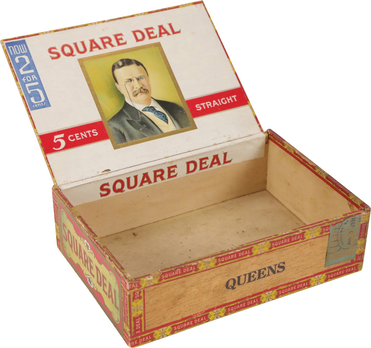 - Rare and Amazing Square Deal Teddy Roosevelt Cigar Box