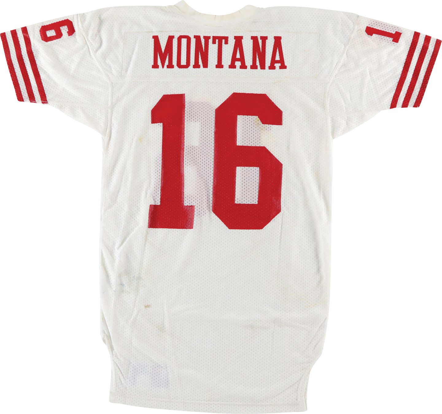 - storic 12/11/89 Joe Montana Record-Breaking San Francisco 49ers vs. Rams MNF Signed Game Worn Jersey - Montana Throws TWO 90+ Touchdowns & Second Highest Passing Yards Game of His Career (Sports Investors Photo-Matched LOA & Family Sourced)