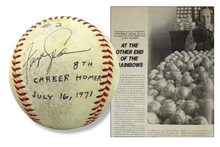 Game Used Baseballs - 1971 Fergie Jenkins Signed Homerun Ball