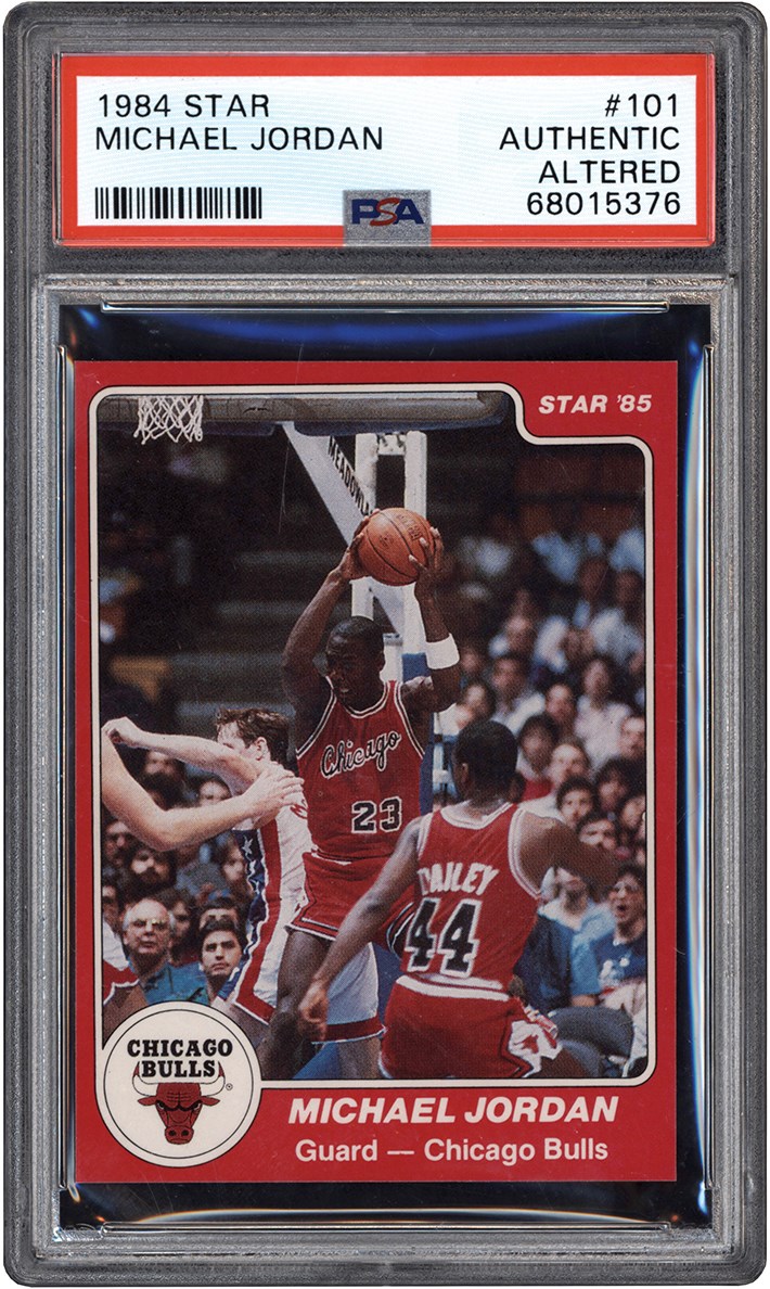 - 984 Star Co. Basketball #101 Michael Jordan Rookie PSA Authentic Altered