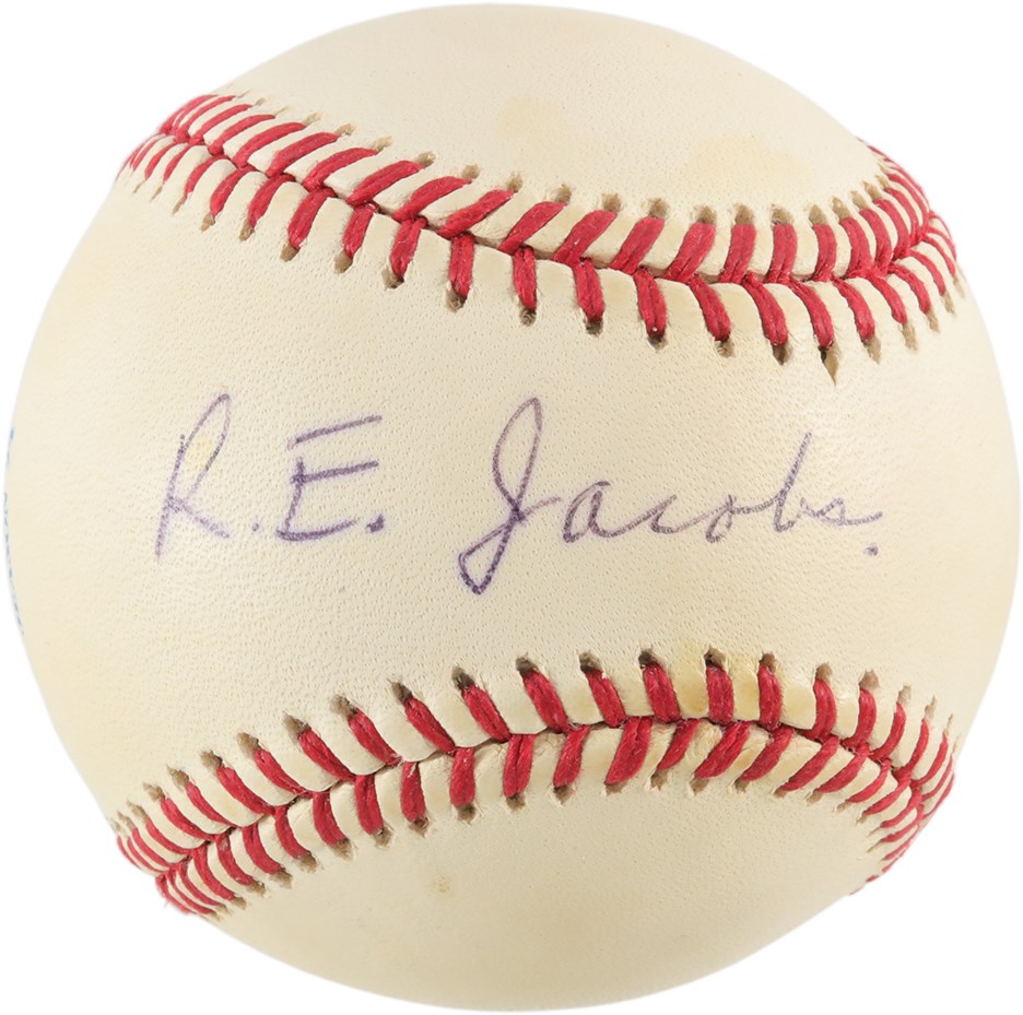 Baseball Autographs - 1994 Richard "R.E" Jacobs Single-Signed Jacobs Field Inaugural Year Baseball