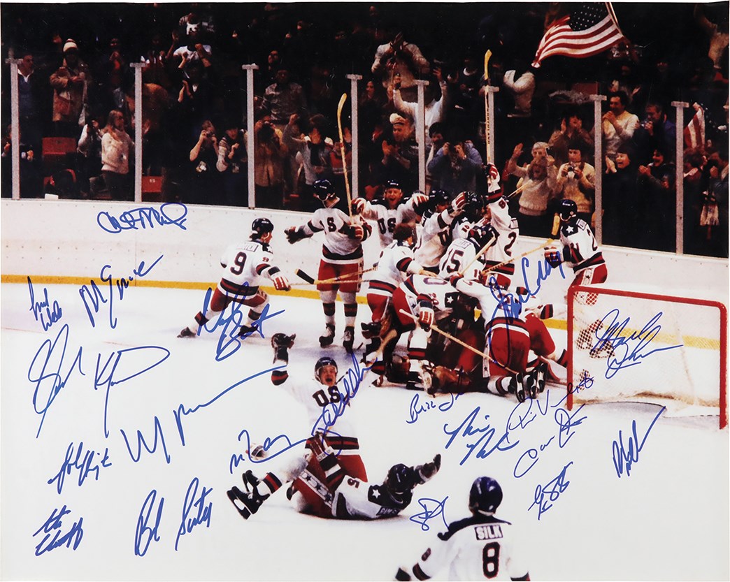 - 1980 Olympic USA Hockey Team-Signed Oversize Photograph