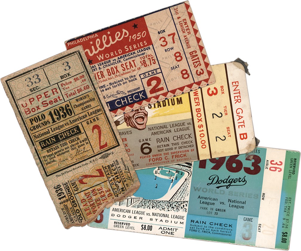 - 1936-63 World Series Ticket Stubs (4)
