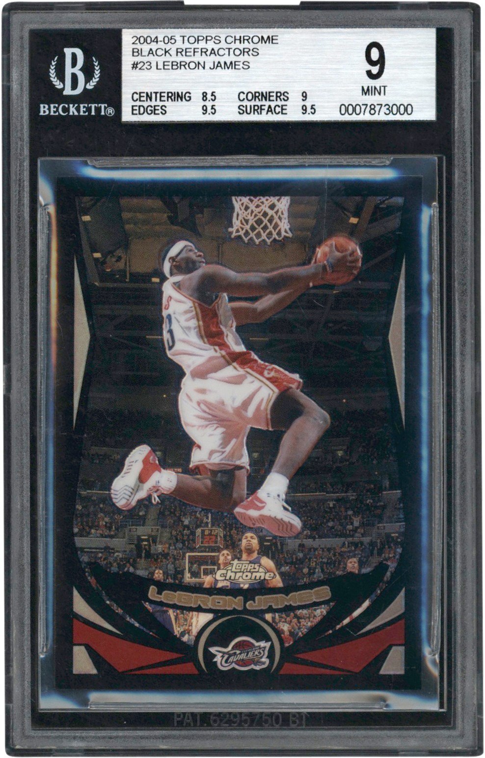 Basketball Cards - 2004-2005 Topps Chrome Black Refractor #23 LeBron James #246/500 BGS MINT 9