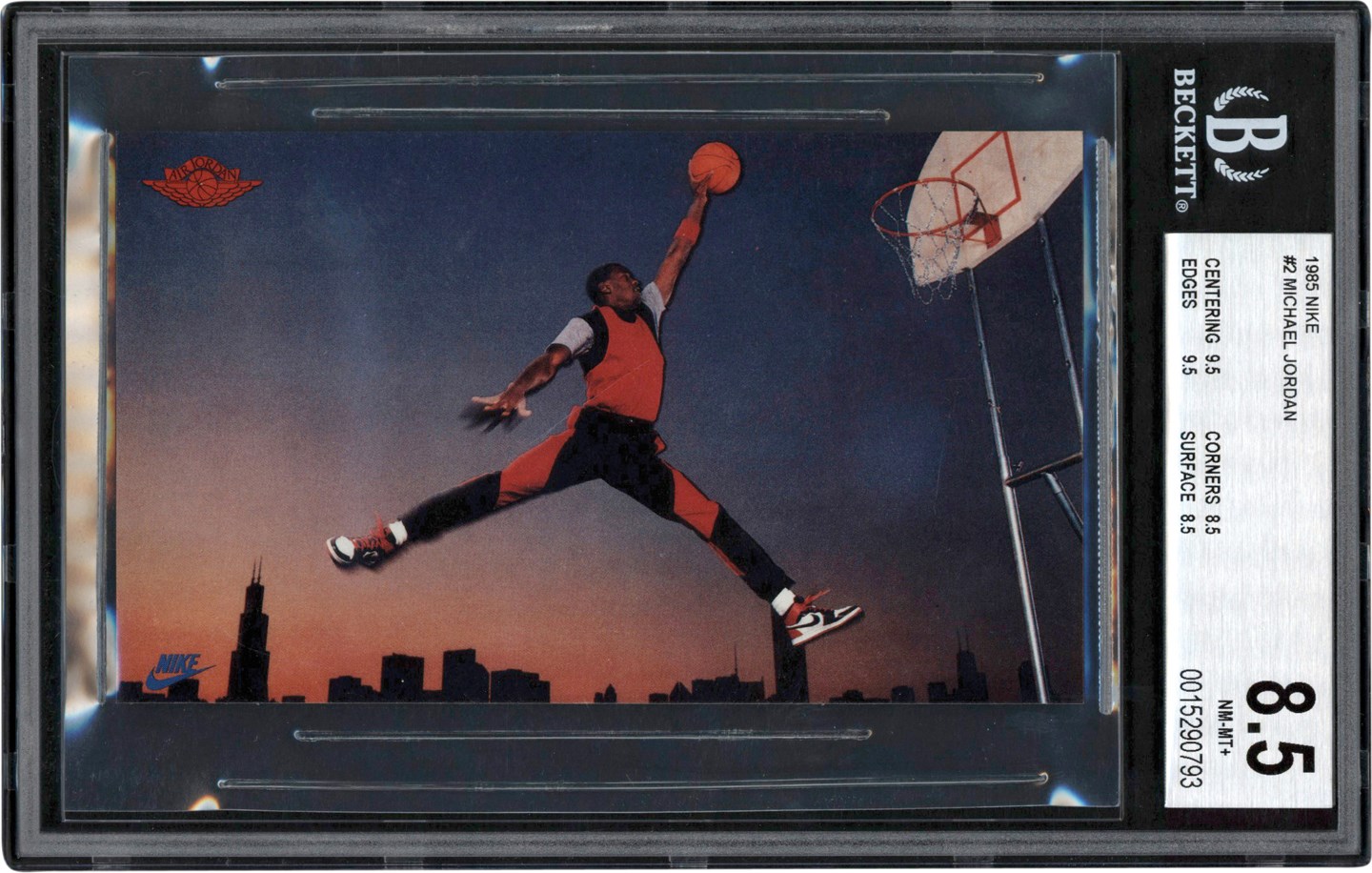 Basketball Cards - 1985 Nike Promo #2 Michael Jordan BGS NM-MT+ 8.5