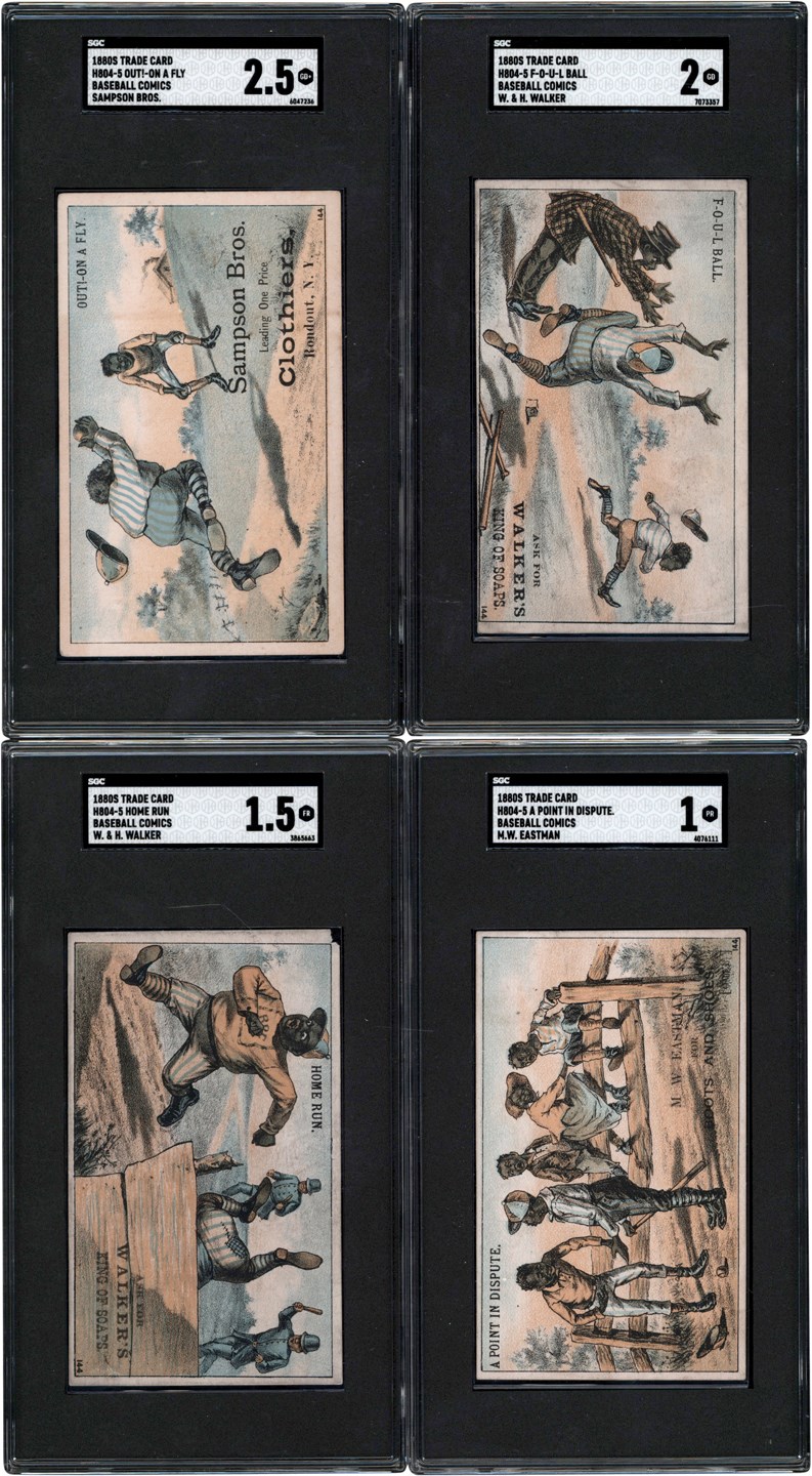 - 880s H804-5 Series Baseball Comics Complete SGC Graded Set (4)