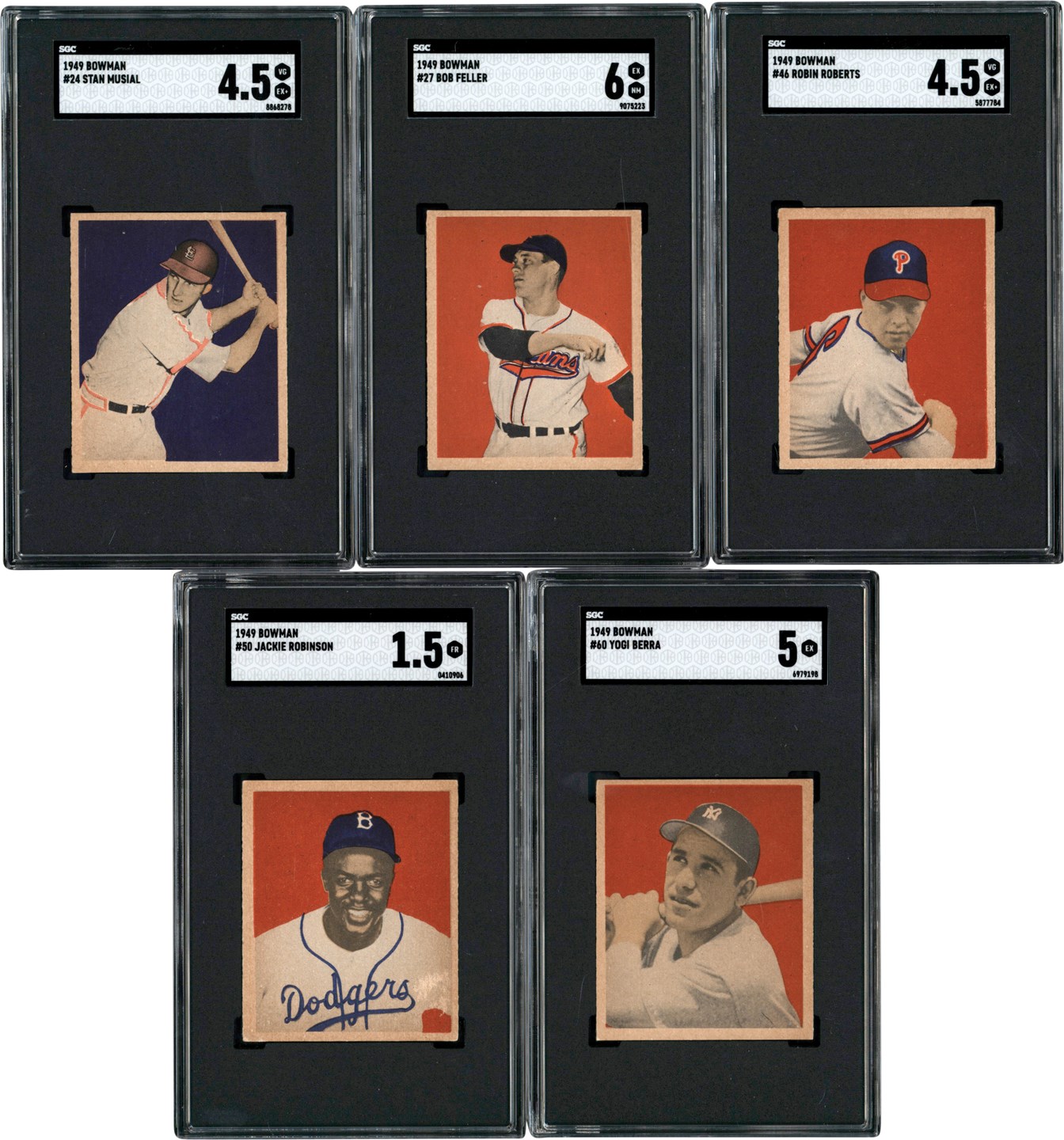 - 1949 Bowman Collection  w/Jackie Robinson (74)