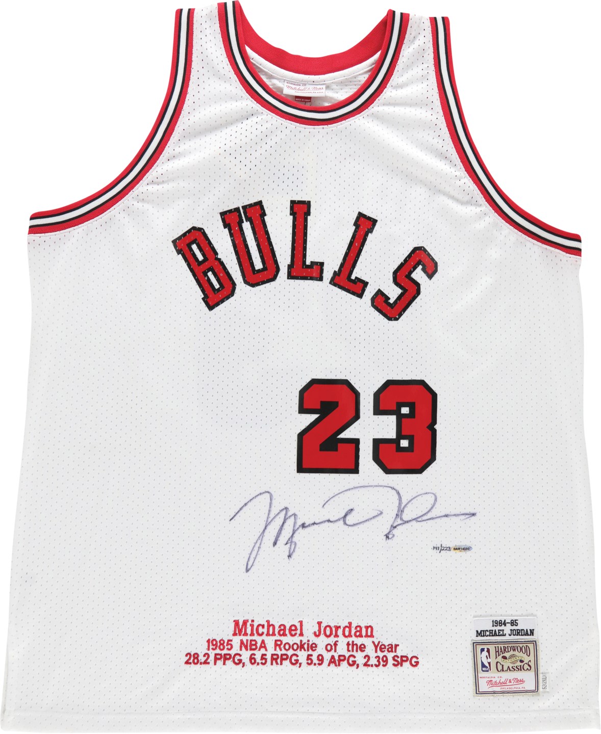 - 1984-85 Michael Jordan Signed Chicago Bulls Jersey LE 141/223 (UDA)