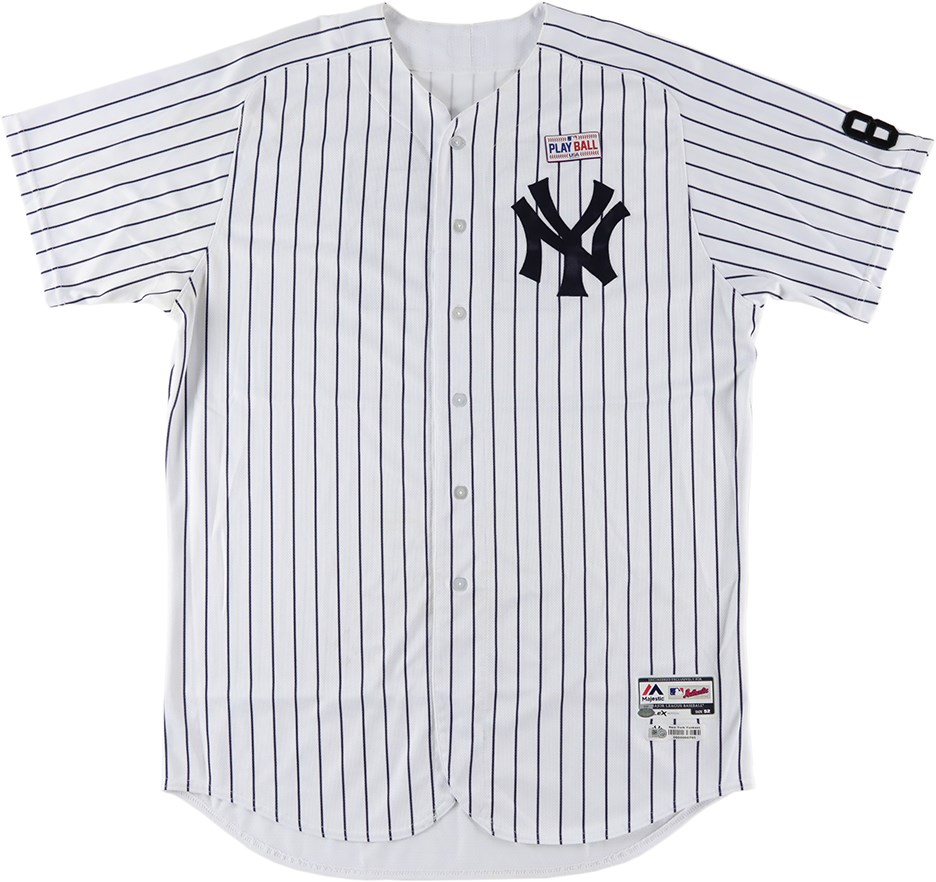 - 5/15/16 Dellin Betances New York Yankees Game Worn Jersey w/Berra & Play Ball Weekend Patches (MLB & Steiner)