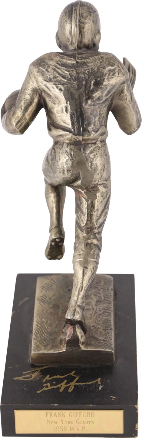 Football - 1956 Frank Gifford "MVP" Signed Trophy