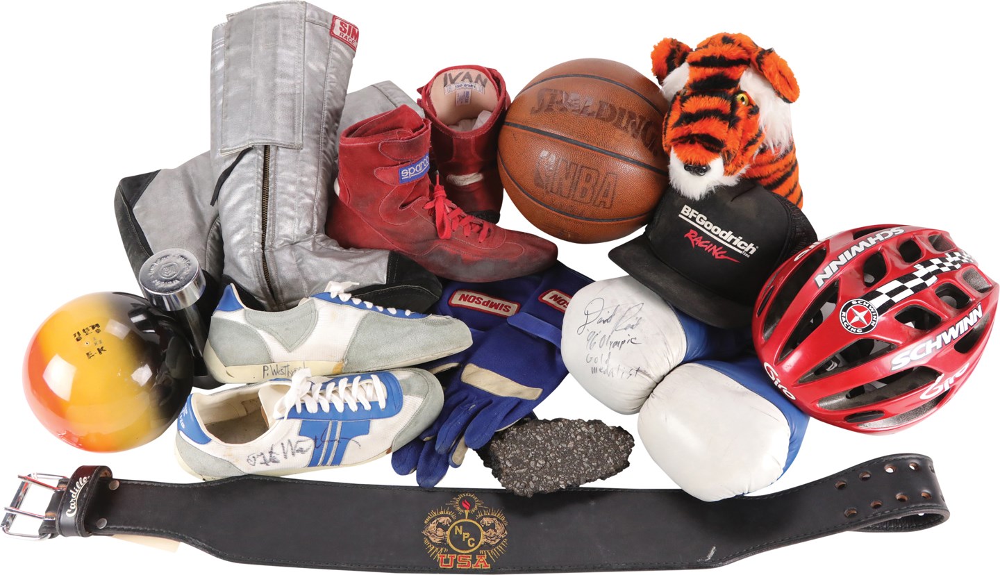 Olympics and All Sports - Large Multi-Sport Used and Worn Memorabilia Collection (30+)