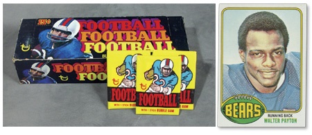Unopened Wax Packs Boxes and Cases - 1976 Topps Football Lot with Set, Full Wax Box, etc