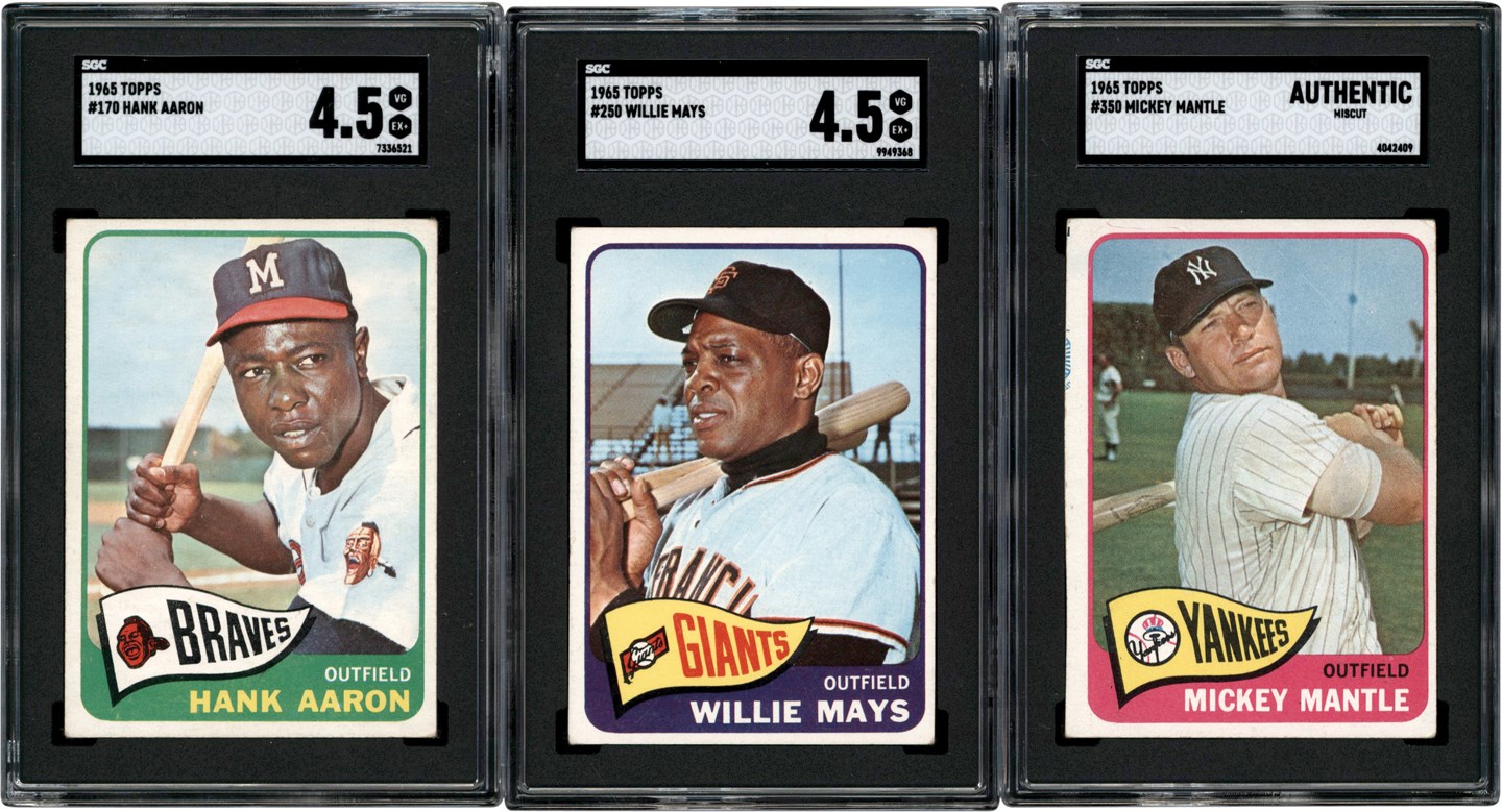 - 1965 Topps Complete Set w/SGC Mantle, Aaron & Mays (598)
