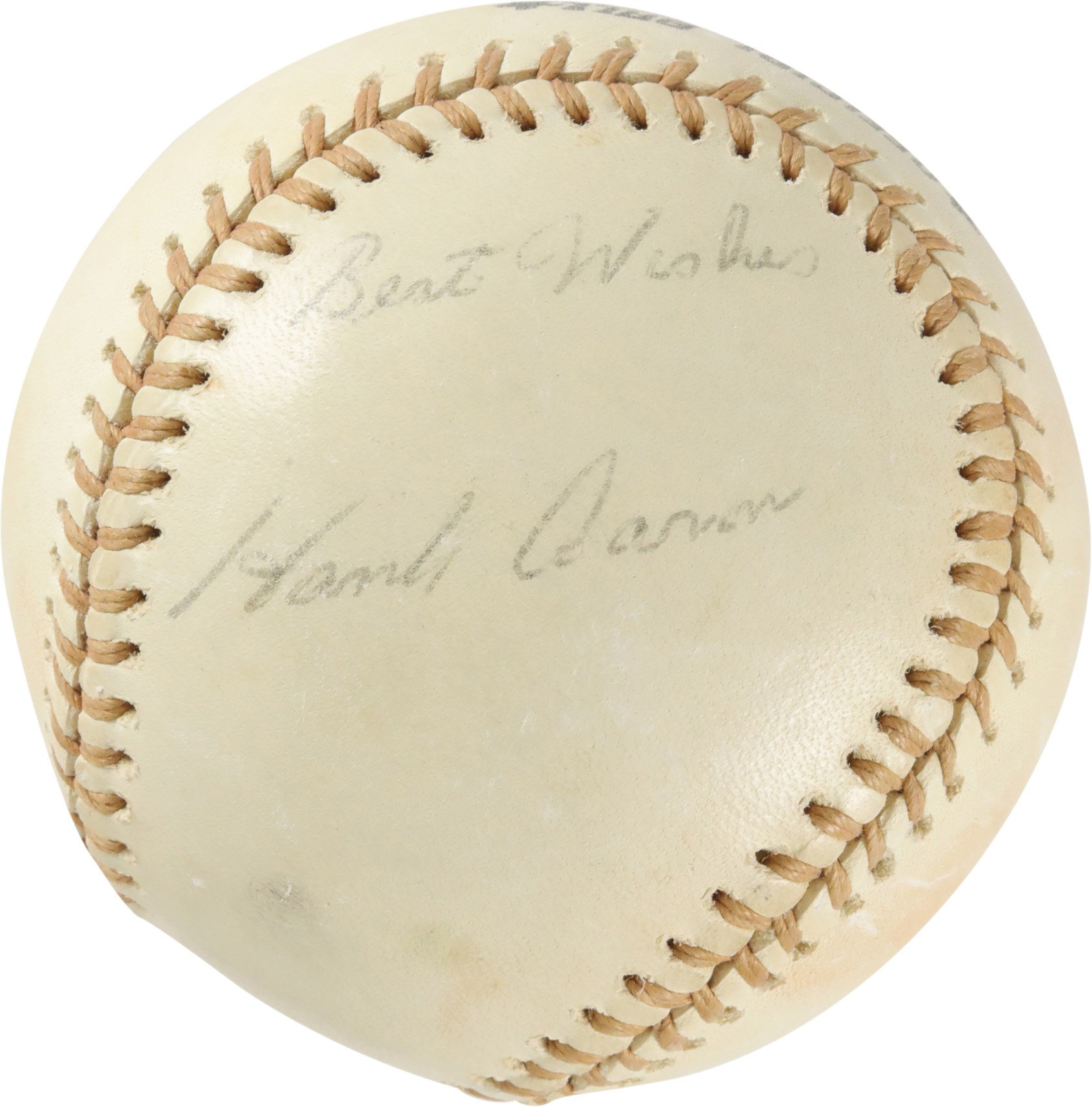 Baseball Autographs - Vintage Hank Aaron Single-Signed Baseball (PSA)