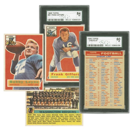 Football Cards - 1956 Topps Football Set w/ SGC 84 (NRMT) Frank Gifford
