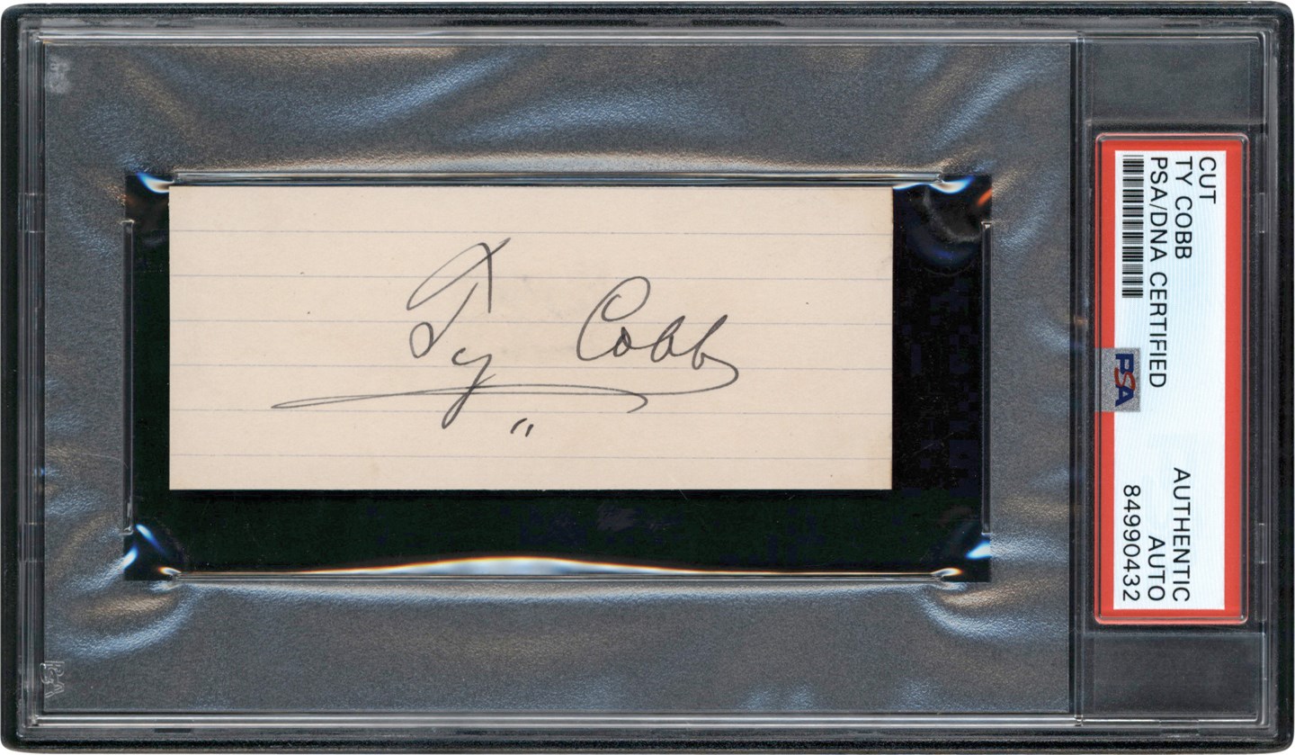 Baseball Autographs - Ty Cobb Autograph (PSA)