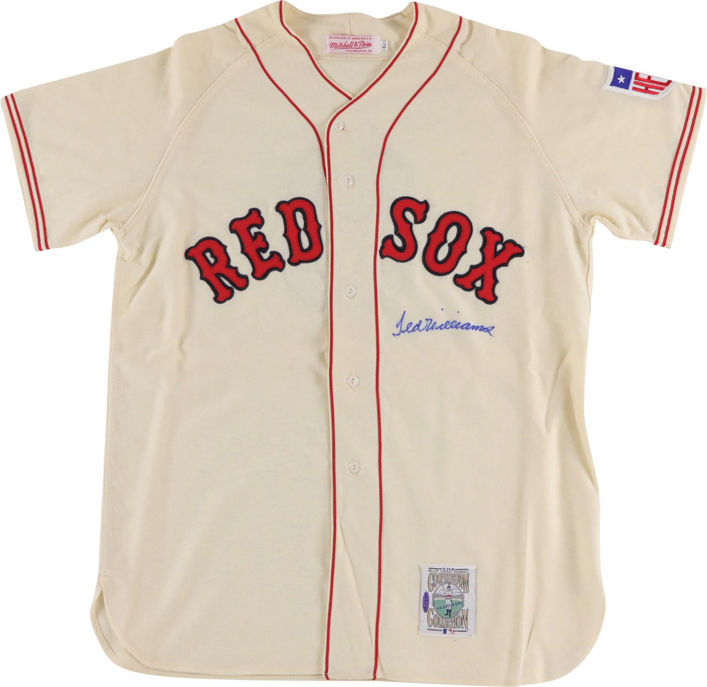 Baseball Autographs - Ted Williams Signed Boston Red Sox Jersey (UDA)