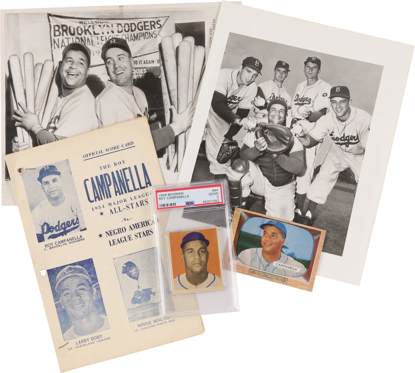 - Roy Campanella Collection w/1949 Bowman Rookie Card (5)