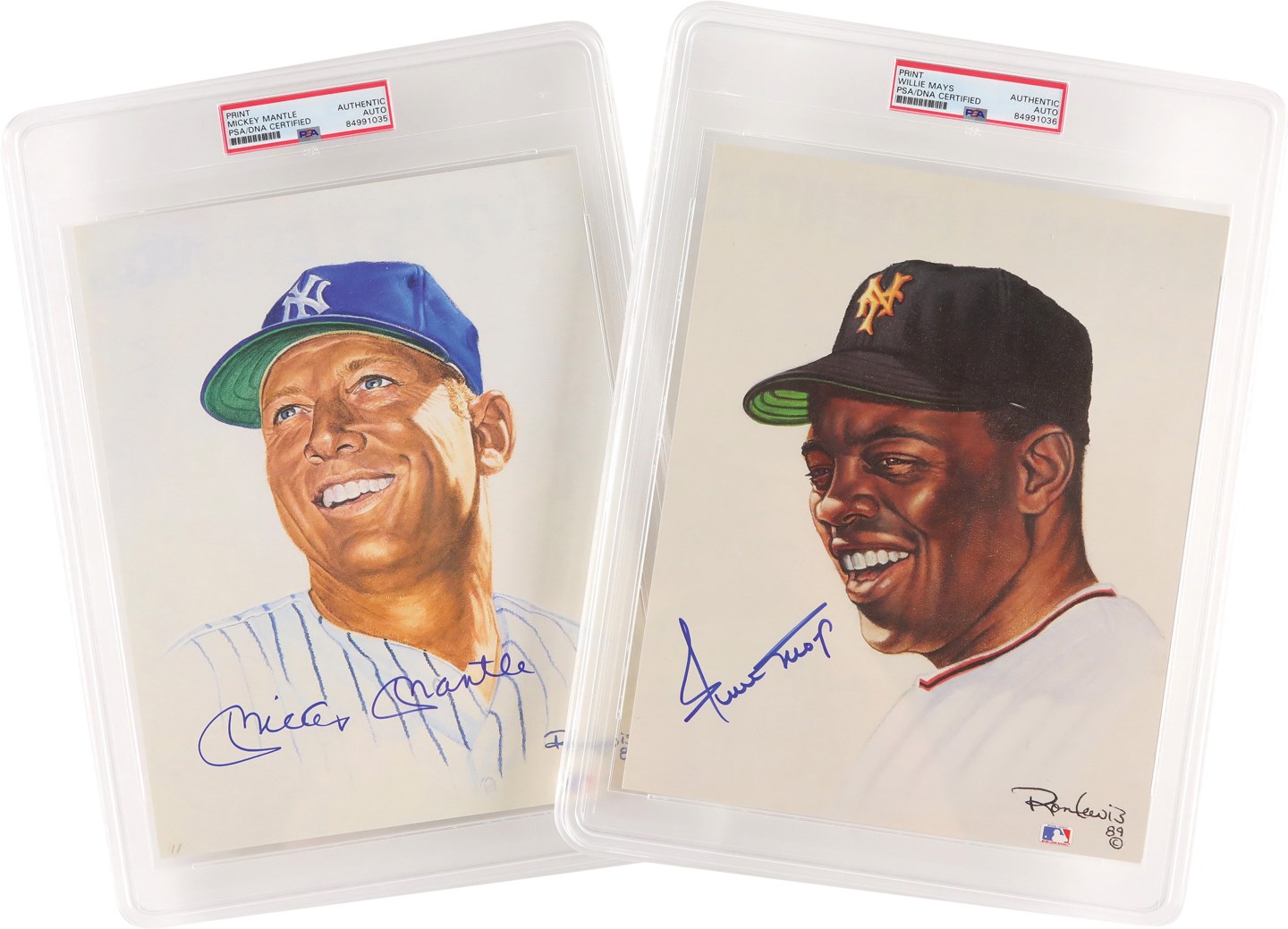Baseball Autographs - 1989 Ron Lewis Living Legends Autographed Complete Set (20) w/Mantle & Mays PSA