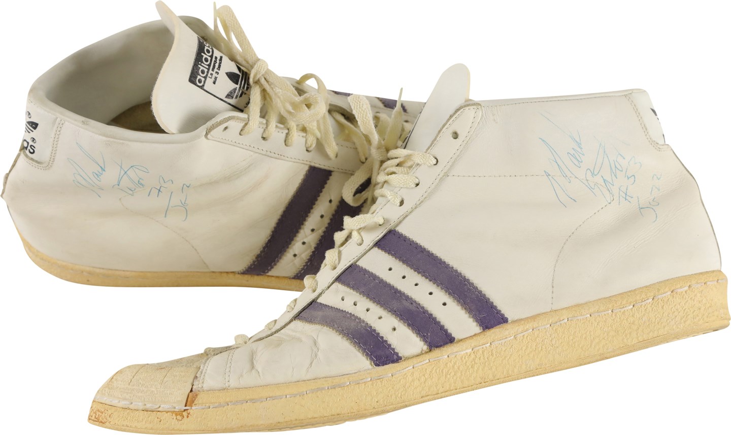 - 1980s Mark Eaton Utah Jazz Game Worn Sneakers