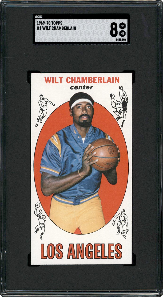 Basketball Cards - 1969-1970 Topps Basketball #1 Wilt Chamberlain SGC NM-MT 8