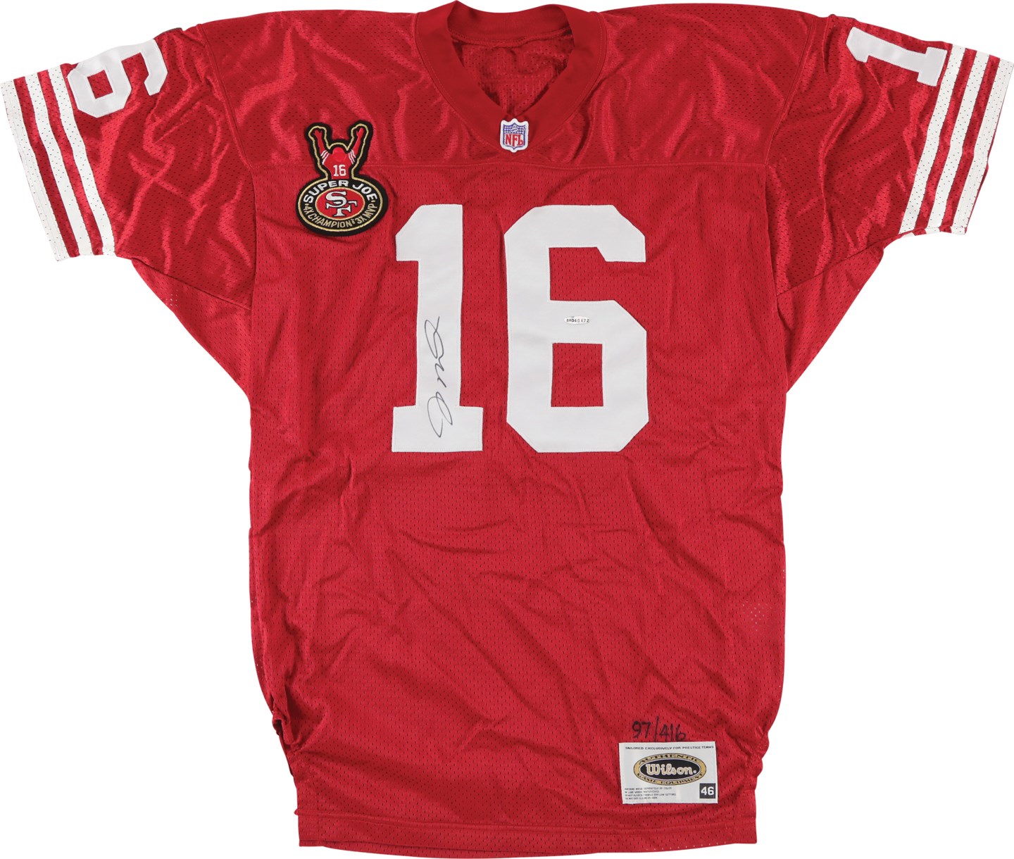Football - Joe Montana "Super Joe" Limited-Edition Signed San Francisco 49ers Jersey (UDA)