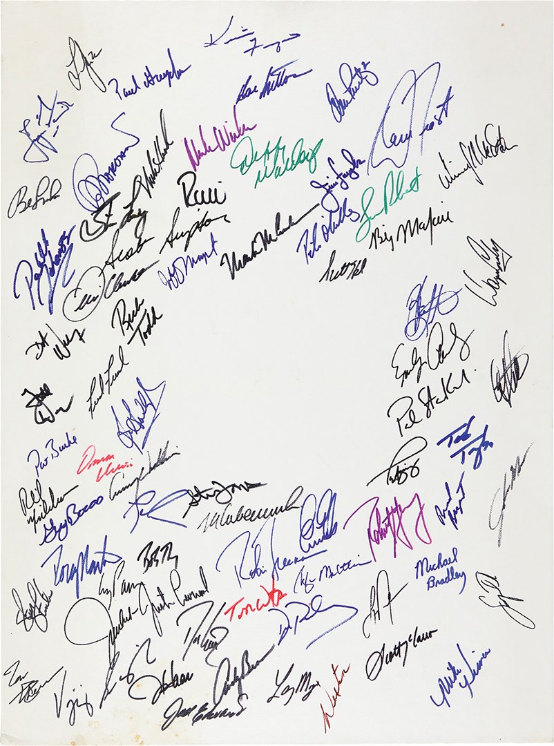 Olympics and All Sports - PGA Legends Mutli-Signed Canvas w/71 Autographs (JSA)