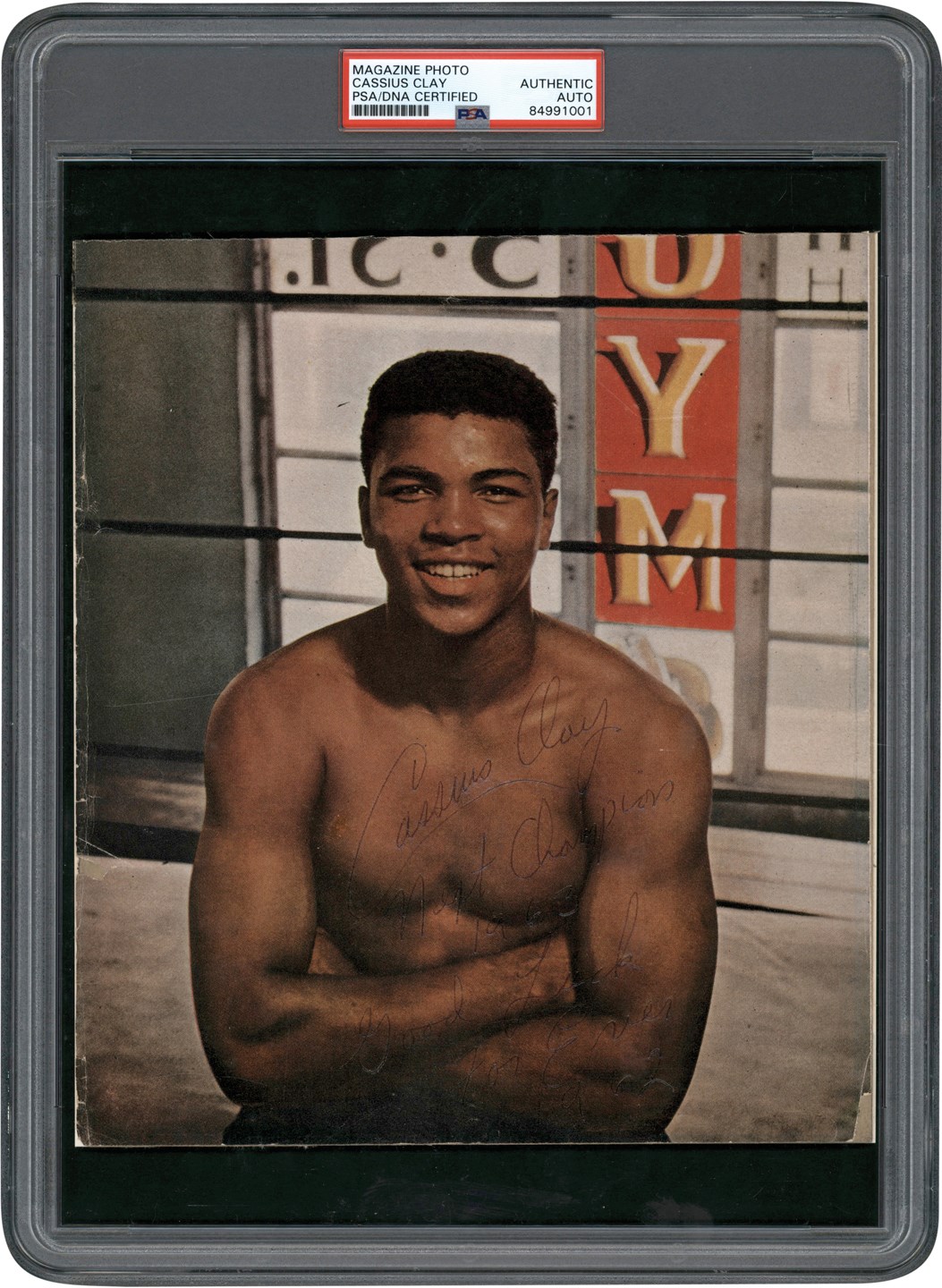 - 1962 Cassius Clay Vintage Signed Photograph w/Multiple Inscriptions (PSA)
