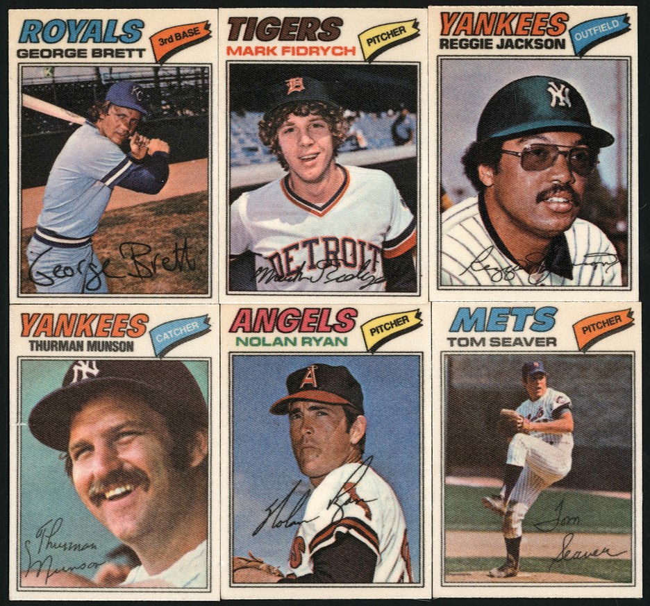 - 1977 Topps Cloth Stickers Complete Set (55) w/Both Completed Puzzles