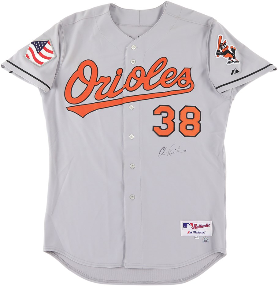 2002 Chris Richard Baltimore Orioles Signed  Game Worn 9/11 Memorial Jersey (MLB)