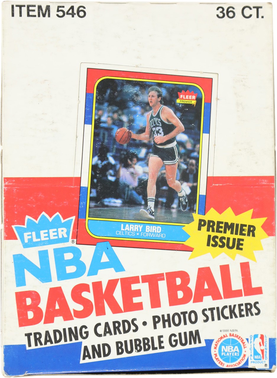 Basketball Cards - 986-87 Fleer Basketball Display Box