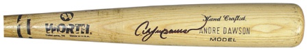- Mid-1980’s Andre Dawson Signed Game Used Bat (34.5”)