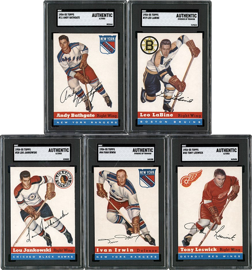Hockey Cards - 1954-1955 Topps Hockey SGC Authentic Collection (5)