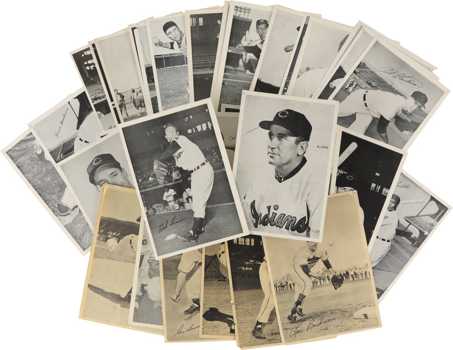 - 940s-50s Cleveland Indians Picture Pack Collection w/HOFers (36)