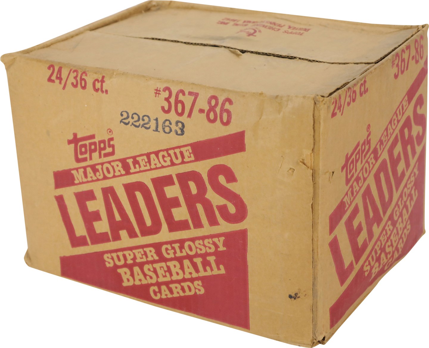 - 1986 Topps Leaders Wax Case w/24 Unopened Boxes