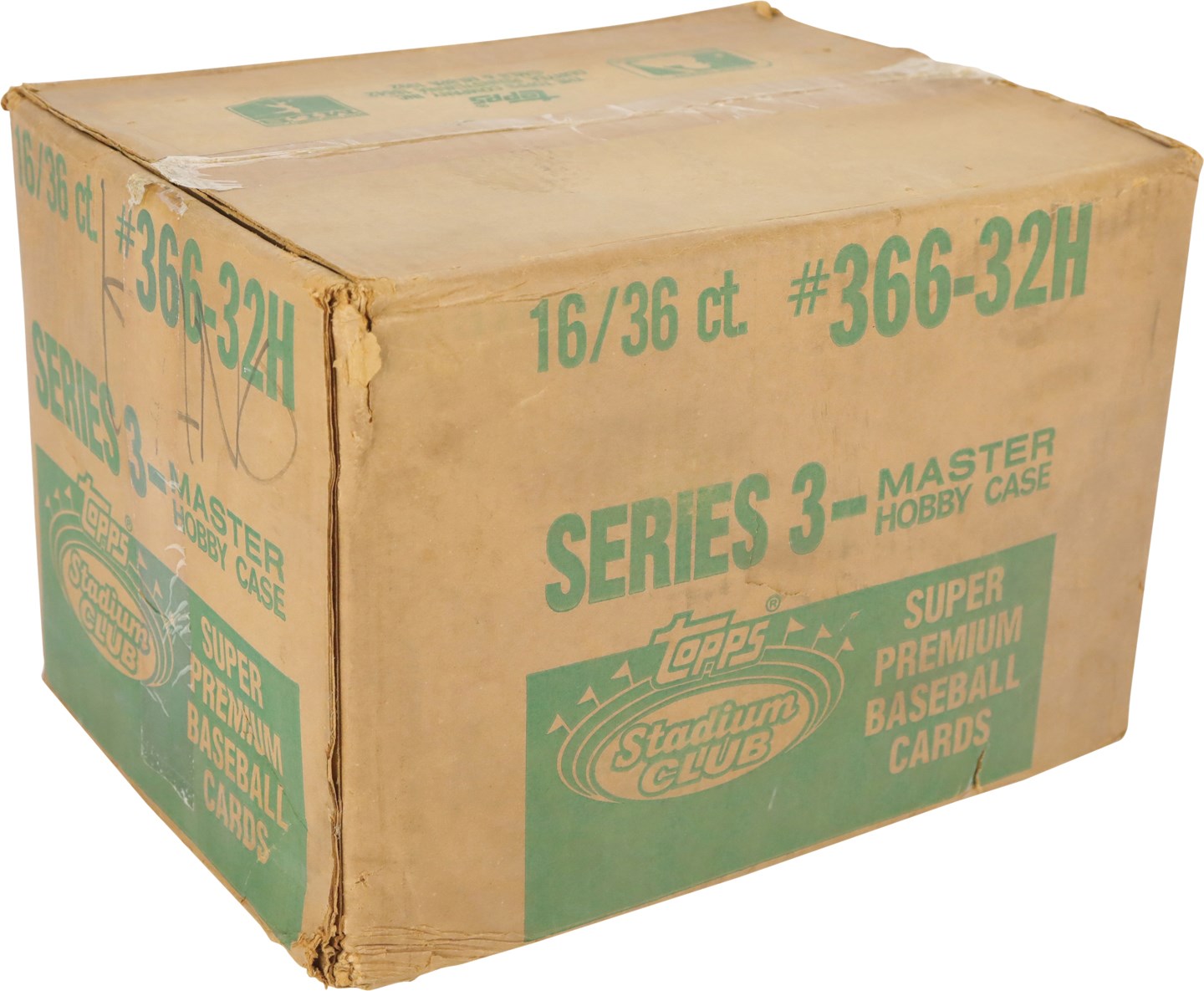 - 1991 Stadium Club Baseball Wax Case w/16 Unopened Boxes