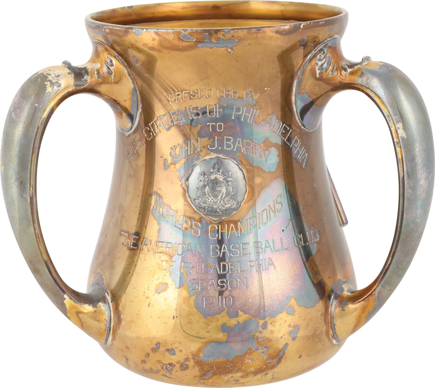 - 1910 Philadelphia Athletics World Championship Trophy Presented to Jack Barry (ex-Barry Halper Collection)