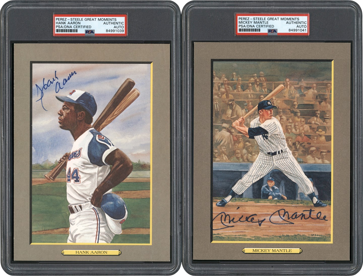 Baseball Autographs - Perez Steele Greatest Moments Complete Signed Postcard Set #3300 (PSA)
