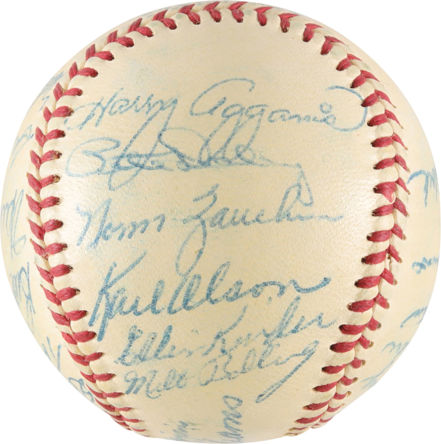 Baseball Autographs - 1955 Boston Red Sox Team-Signed Baseball w/Harry Agganis In Original Mailing Box from Tom Yawkey (PSA)