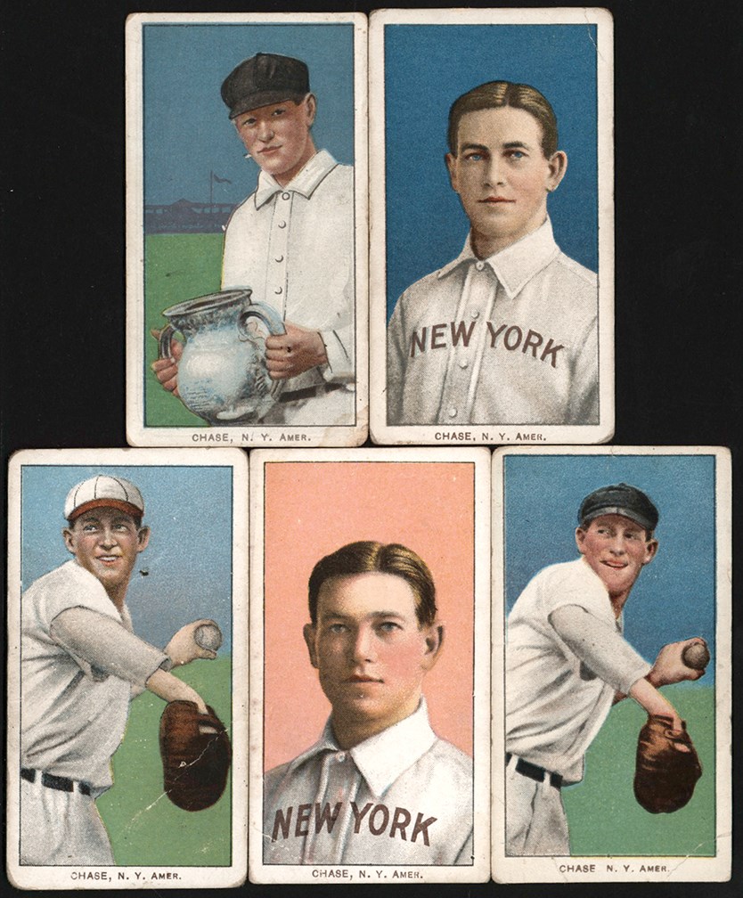 - 909-1911 T206 Hal Chase Collection w/All 5 Poses (5)